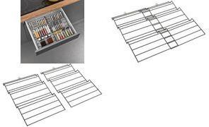 metaltex Schubladen-Gewürzregal X-Pand LAVA, matt-schwarz Material: Metall beschichtet, rostbeständig, stoßfest, - 1 Stück (361375000)
