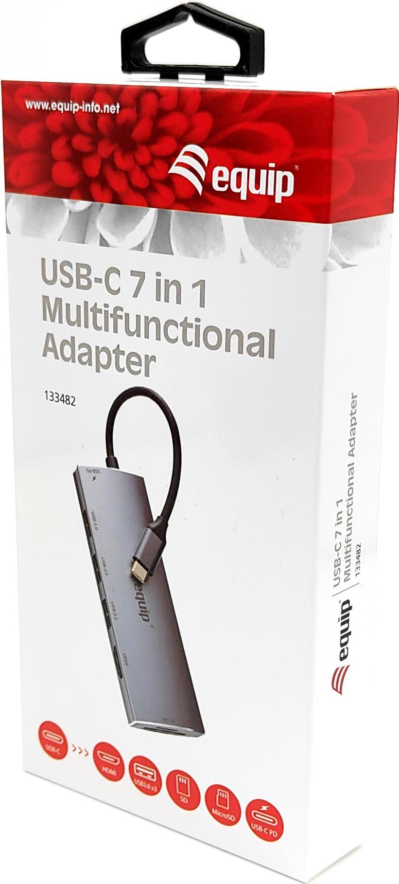 Equip 133482 Schnittstellen-Hub USB 3.2 Gen 1 (3.1 Gen 1) Type-C 5000 Mbit/s Silber (133482)