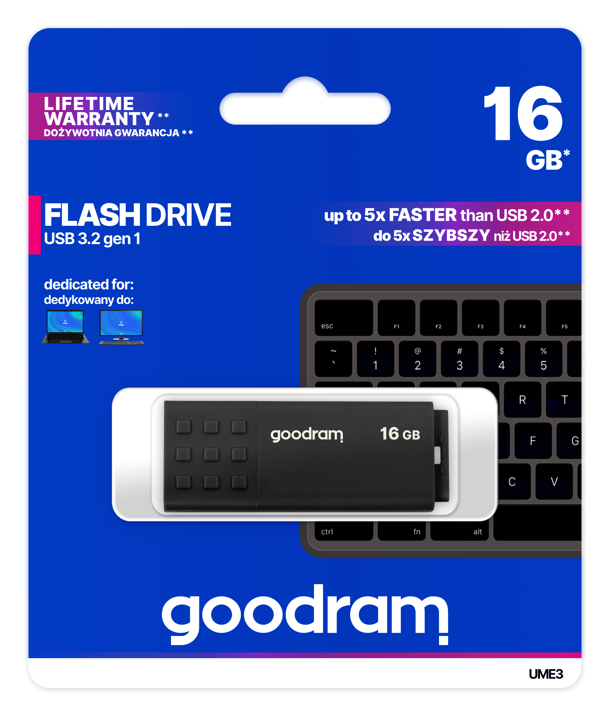 Goodram UME3 USB-Stick 16 GB USB-A 3.2 Gen 1 Schwarz