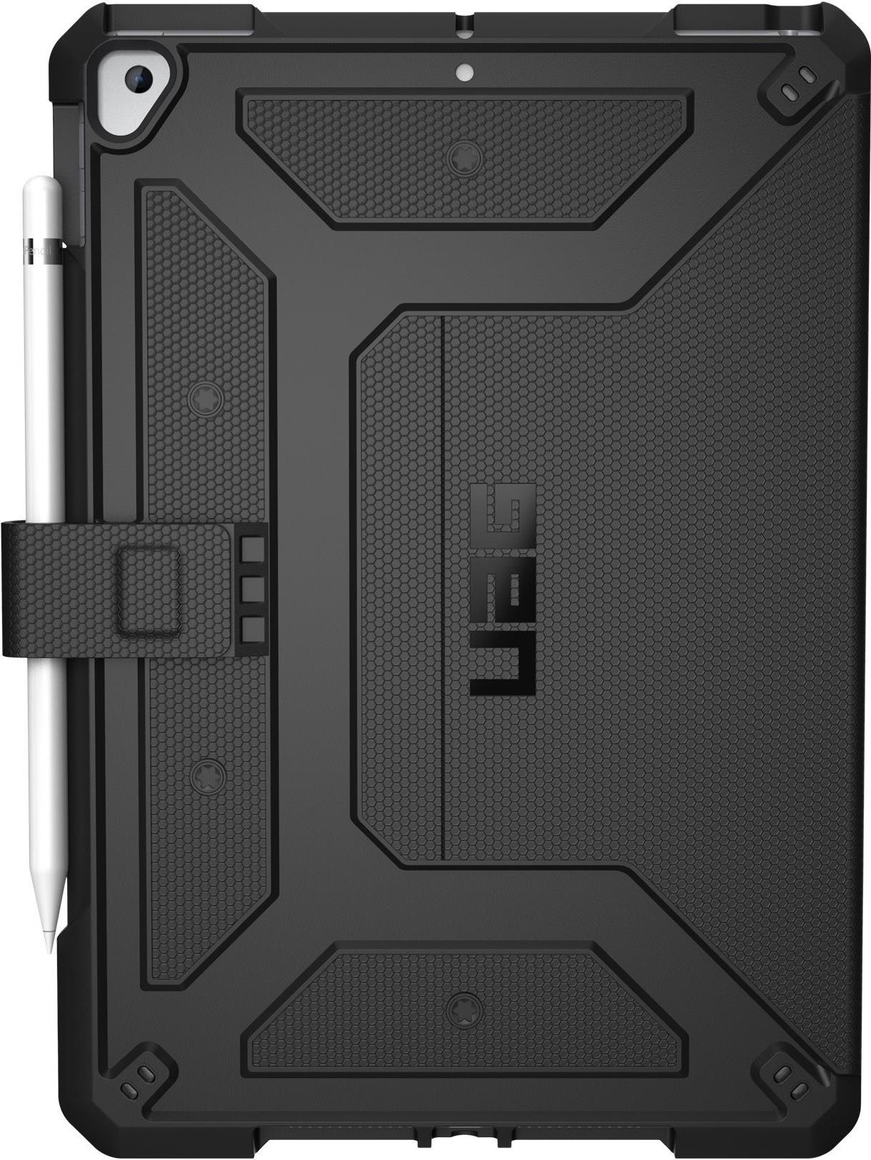 Urban Armor Gear Metropolis. Etui-Typ: Flip case, Markenkompatibilität: Apple, Kompatibilität: iPad 10.2", 7th Gen, Maximaler Bildschirmdurchmesser: 25,9 cm (10.2" ), Produktfarbe: Schwarz (121916114040)