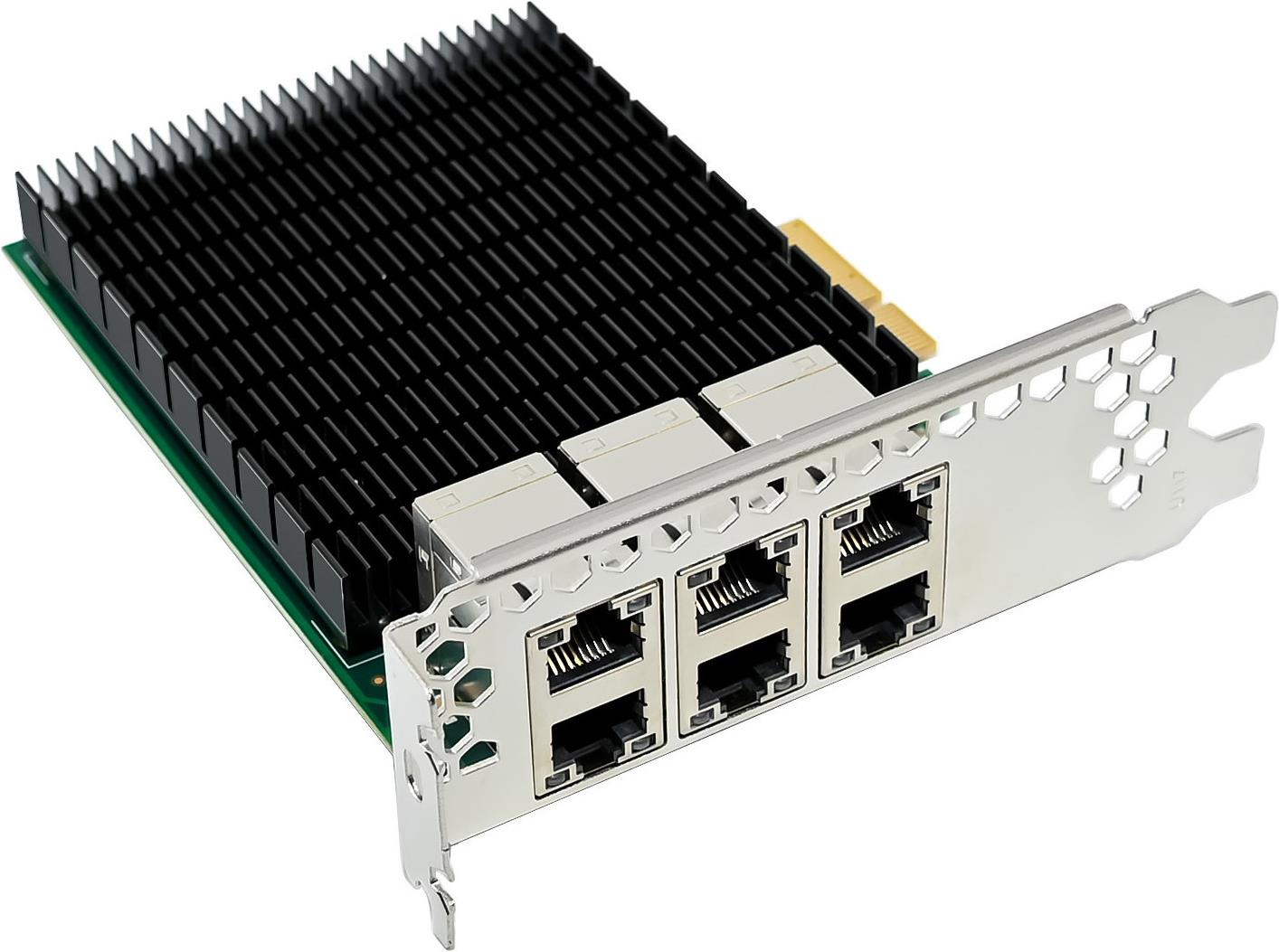 InLine 6-fach Gigabit Netzwerkkarte 6x RJ45 1 Gb/s PCIe x4 (51127C)