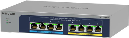 Netgear MS108UP 8-Port Ultra60 PoE++ Multi-Gigabit (2.5G) Ethernet Unmanaged Switch mit 230W PoE-Budget 1G/2,5G-Ports, Desktop/Wallmount (MS108UP-100EUS)