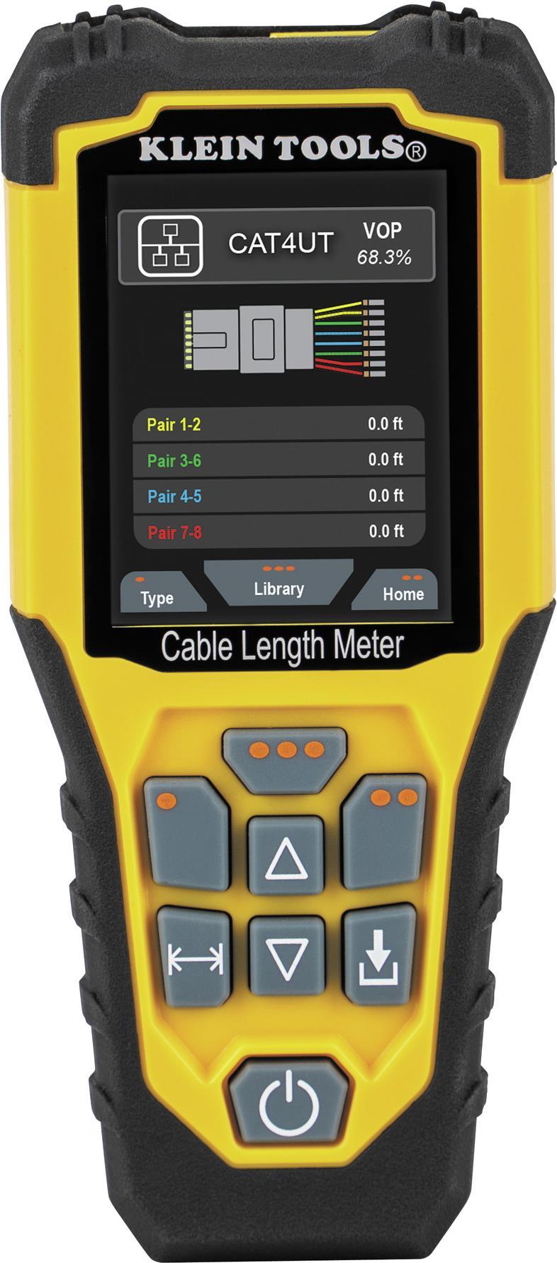 Klein Tools 501-915 Netzwerkkabel-Tester Zeitbereichsreflektometrie Gelb (501-915)