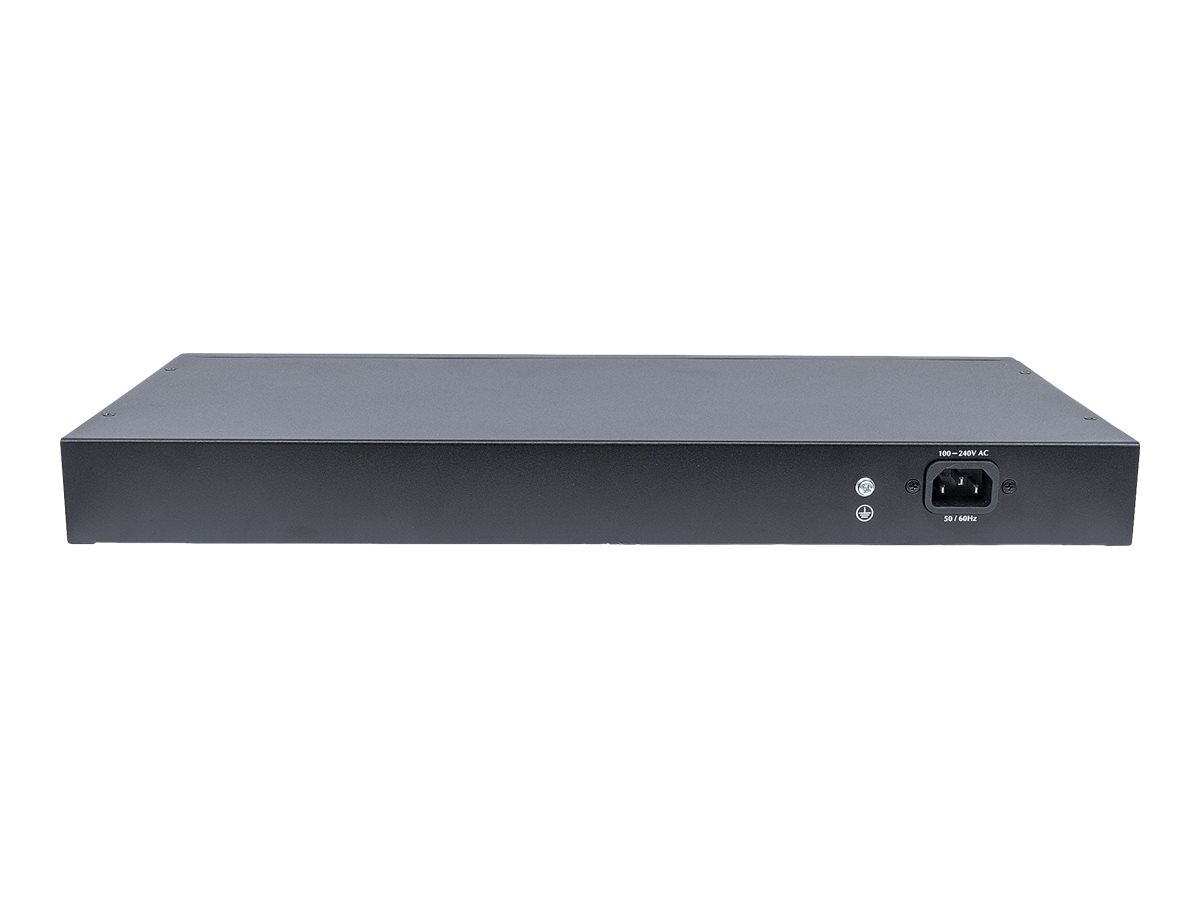 Intellinet 16-Port Gigabit Ethernet PoE+ Web-Managed Switch mit 2 SFP-Ports 374 W Schwarz