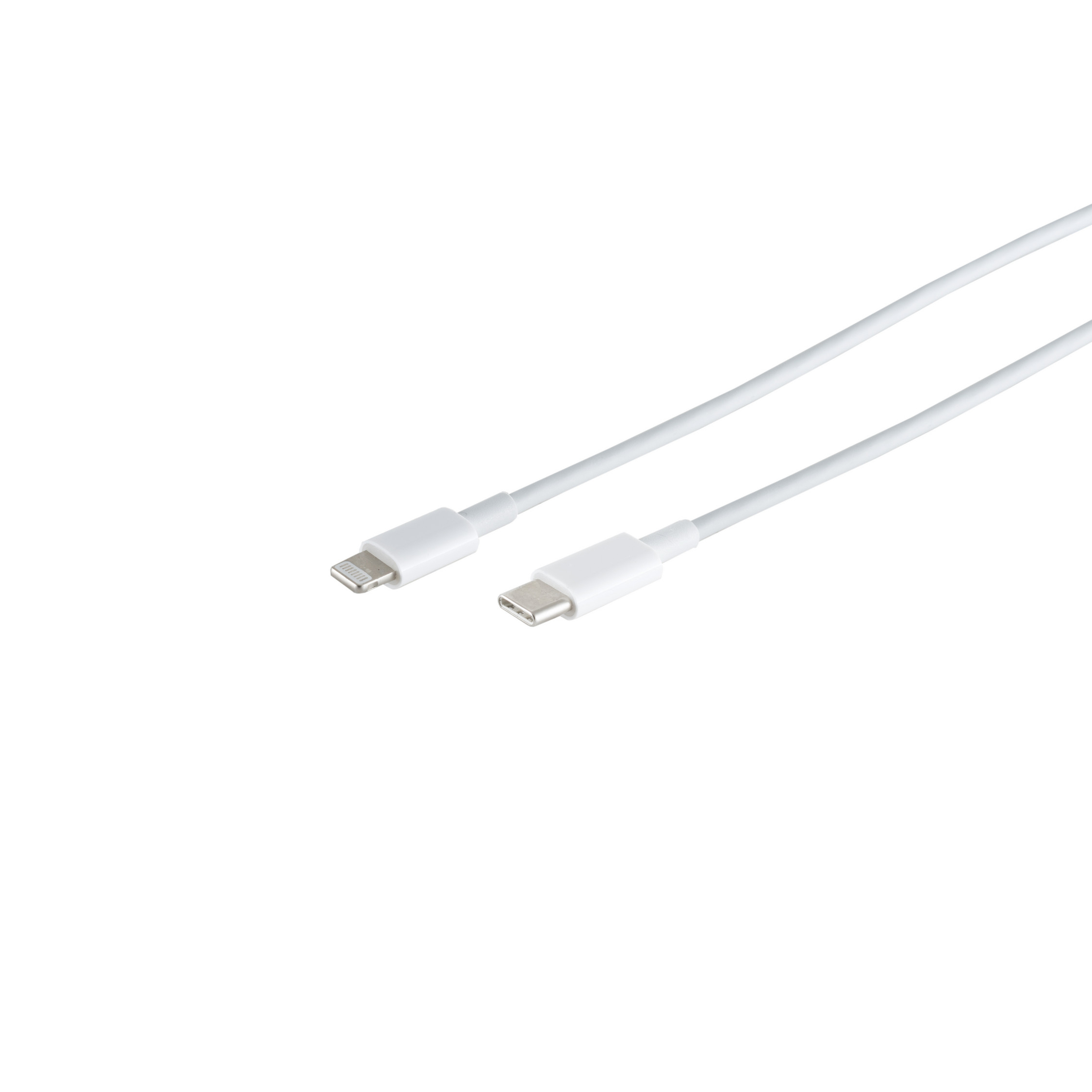 S/CONN maximum connectivity Ladekabel USB-C auf Lightning 0,5 m PD Weiß