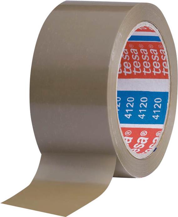 tesa Verpackungsklebeband tesapack 4120 braun PVC-Film Rolle 66mx50mm (04120-00042-00)