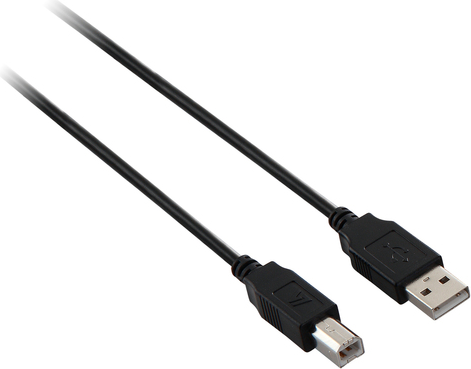 V7 USB-Kabel, A/B - USB A/USB B 5m schwarz