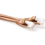 ACT Brown 2 meter U/UTP CAT6A patch cable snagless with RJ45 connectors. Cat6a u/utp snagless bn 2.00m (IB2202)