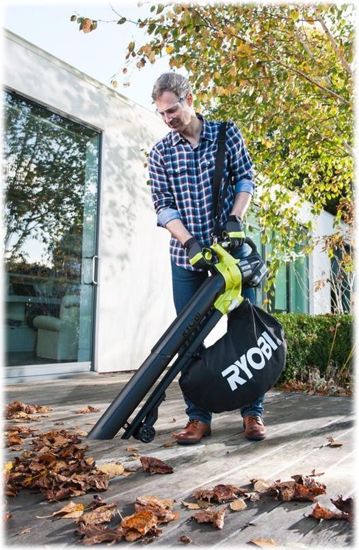 Ryobi One+ OBV18 Akku-Laubbläser & Laubsauger 18 V 201 km/h Schwarz/Gelb