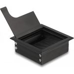 Delock Kabeldurchführung für Tischeinbau mit Bürste 80 x 80 x 28 mm schwarz (66855)