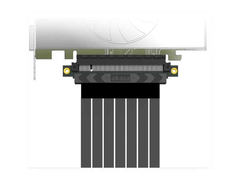 Akasa RISER BLACK X2 Mark IV PCIe 4.0 x16 Riser-Kabel 20 cm Schwarz