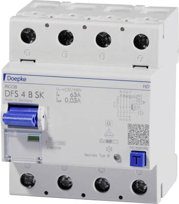 Doepke 09144998HD FI-Schutzschalter allstromsensitiv 4polig 63 A 0.03 A 230 V, 400 V (09144998HD)