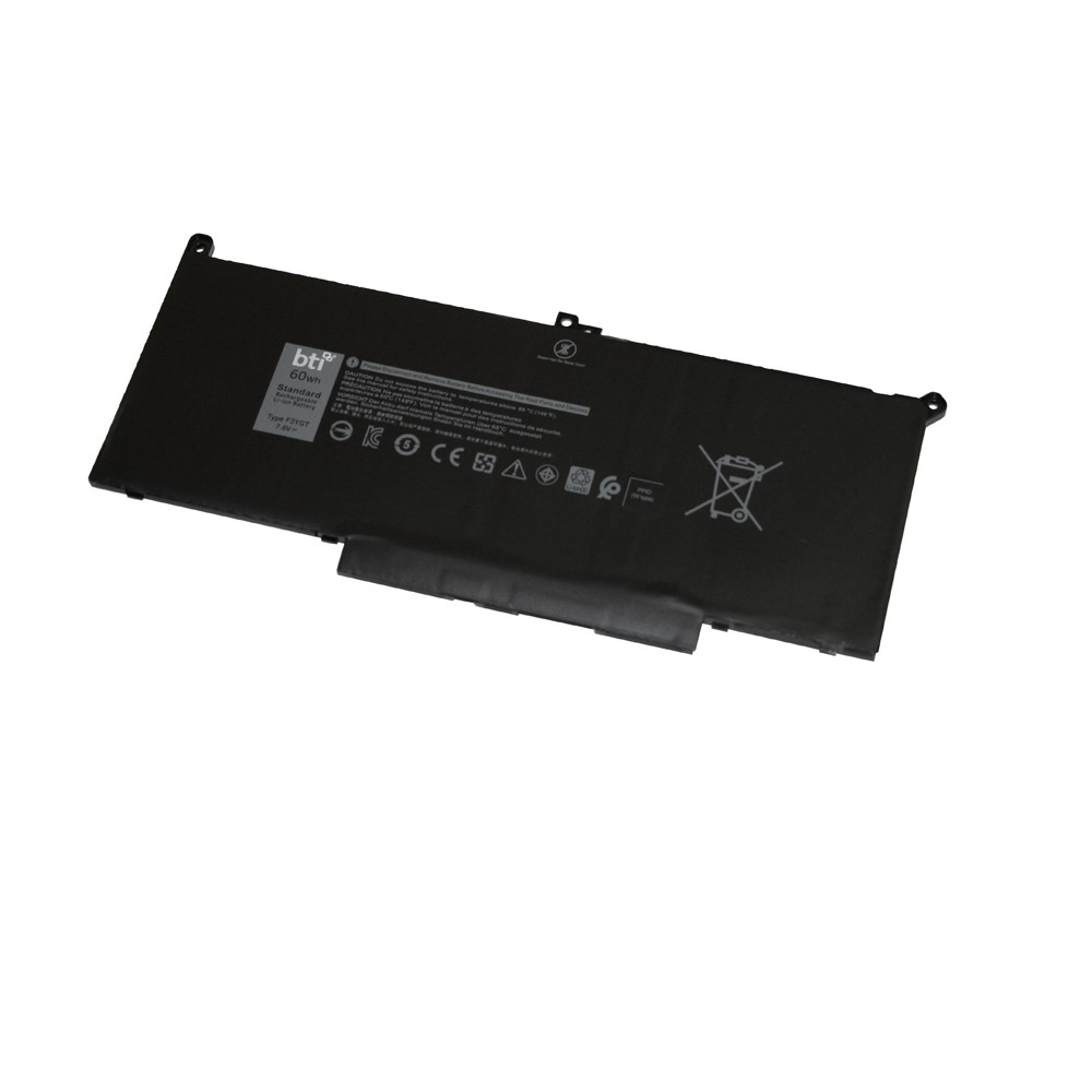 BTI F3YGT-BTI Notebook-Akku Li-Pol 7894 mAh 60 Wh für Dell Latitude 7280, 7480, 7490 Schwarz