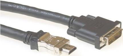 ACT Conversion cable HDMI A male to DVI-D male 10,00 m. Length: 10 m Hdmi a - dvi-d slac m/m 10.00m (AK3744)