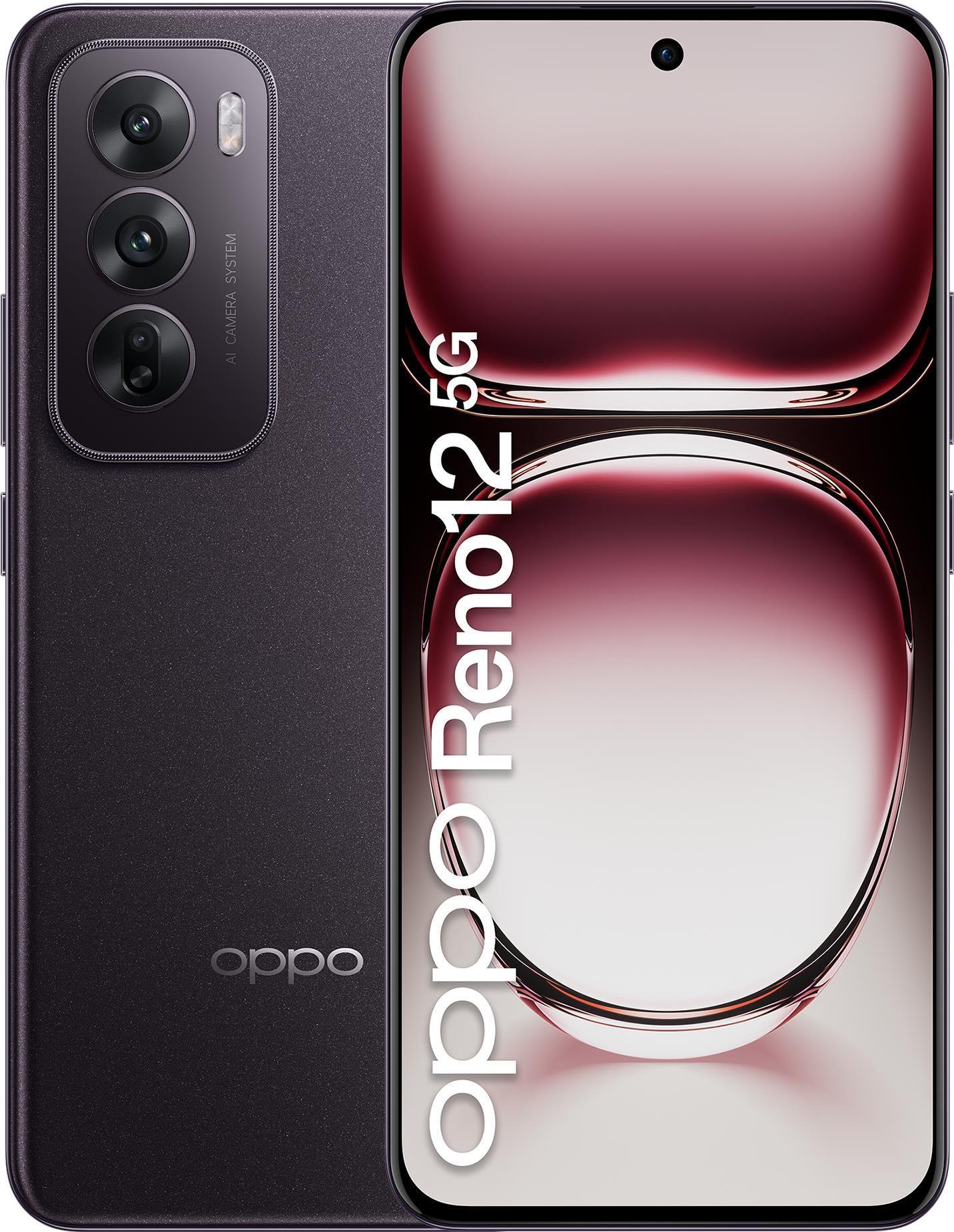 OPPO Reno12 5G 17 cm (6.7") Dual-SIM Android 14 USB Typ-C 12 GB 256 GB 5000 mAh Schwarz (110010233902) (B-Ware)
