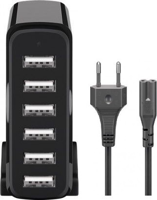 CoreParts MBXUSBA-AC0004 Ladegerät für Mobilgeräte Schwarz Indoor (MULTI-PORT USB CHARGER)