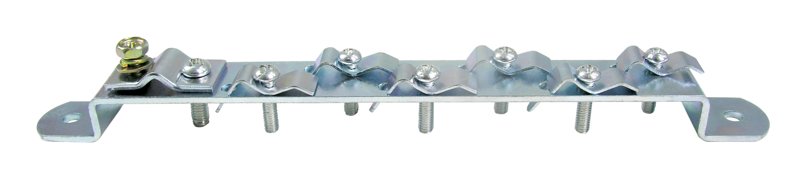 Televes ERD6N Erdungsschiene für 6 HF-Kabel, Metallisch