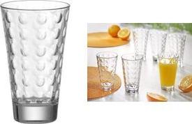 Esmeyer Leonardo Trinkglas OPTIC, 300 ml Dekor mit Innenrelief, konische Form, Höhe: 130 mm - 6 Stück (410-749)