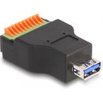 Delock USB-Adapter USB Typ A (W) zu 10-poliger Anschlussblock (66239)