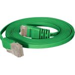 High Quality Patchkabel, flach, U/UTP, ungeschirmt, Cat 6, grün, 0,25 m Superflaches Patchkabel z.B. für die Verlegung unter Teppichböden und Fußleisten (778003G)