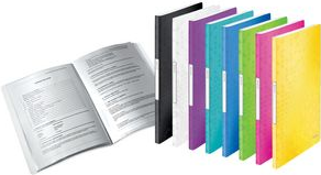 LEITZ Sichtbuch WOW, A4, PP, mit 40 Hüllen, schwarz-metallic laminierte Oberfläche, Oberflächenstruktur mit 3D-Prägung, - 1 Stück (4632-00-95)