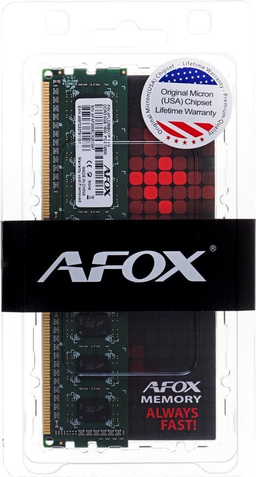 AFOX DDR3 8G 1600 UDIMM Speichermodul 8 GB 1600 MHz LV 1,35V (AFLD38BK1L)