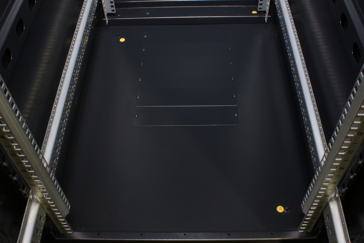 Rockstable RS19-6618 19"-Serverschrank 18 HE Freistehendes Gestell Glastür Schwarz