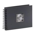 Hama Fine Art Spiral grau 24x17 50 schwarze Seiten 94884 (94884)