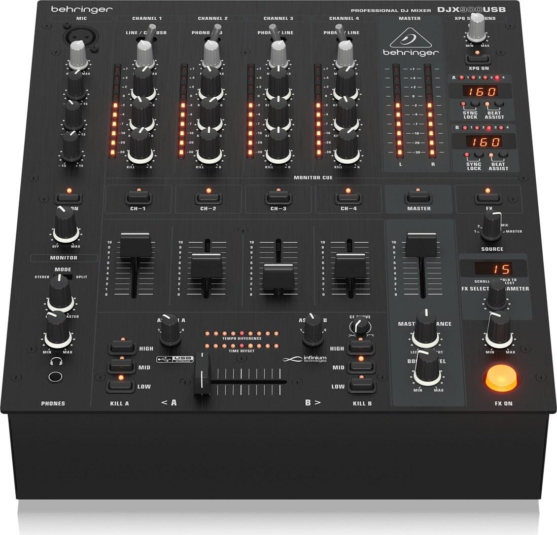 Behringer PRO MIXER DJX900USB DJ-Mixer Analog 5-Kanal DSP FX Schwarz