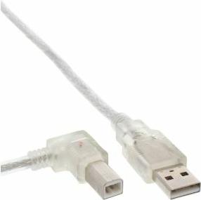 Microconnect USBAB5ANGLED-L USB Kabel 5 m USB 2.0 USB A USB B Weiß (USBAB5ANGLED-L)