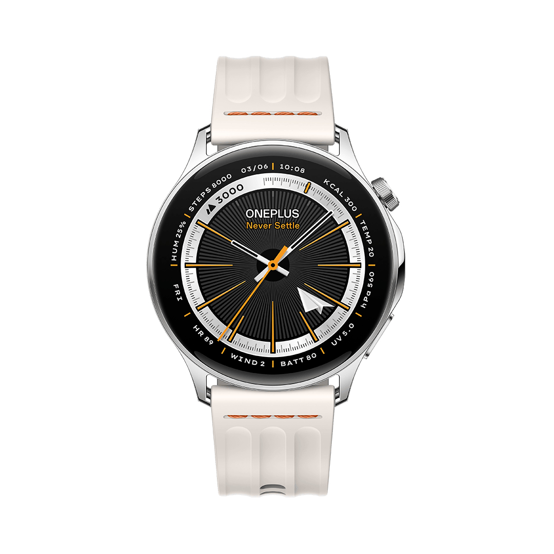 OnePlus Watch Lite 1,46" AMOLED 45 mm Edelstahl Silver Steel
