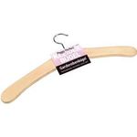 Peggy Perfect Holz-Kleiderbügel ohne Steg, natur lackiert Breite: 440 mm, massiv und stabil - 1 Stück (90421)