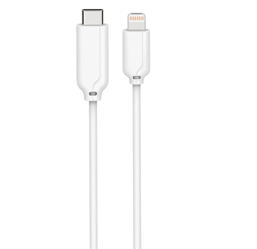 MicroConnect USB-C auf Lightning Kabel 2 m PVC Weiß