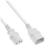 InLine® Kaltgeräteverlängerung, C13 auf C14, weiß, 0,5m (16505W)