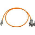 Wirewin Industrial Patchkabel KAT6A, Anti-UV PUR Mantel, S/FTP, orange, 1x IP67 RJ45 Patchkabel (PKW-I1-SF-K6A-PUR 7.5 OR)