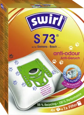 Melitta S 73 ANTI ODOUR Staubsaugerbeutel Weiß, Grün