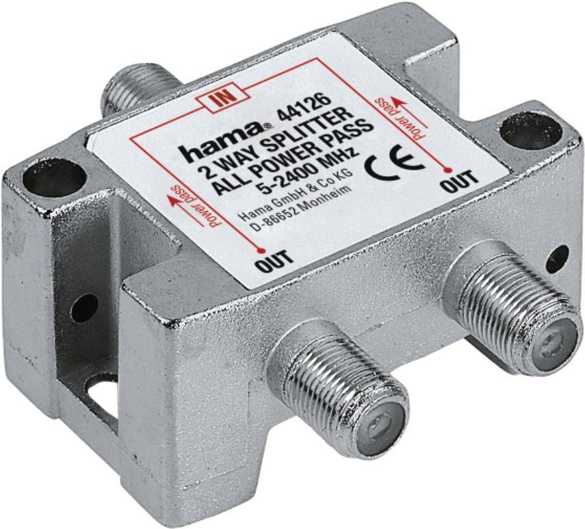 Hama Classic Line SAT-Verteiler, 2-fach, voll geschirmt (00182232)