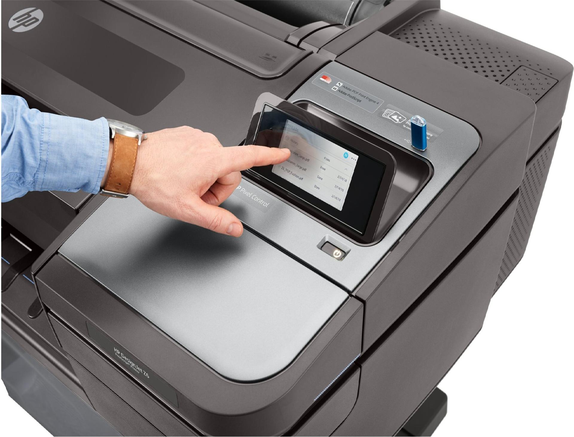 HP DesignJet Z6dr 44" PostScript Großformatdrucker mit V-Trimmer Schwarz, Silber