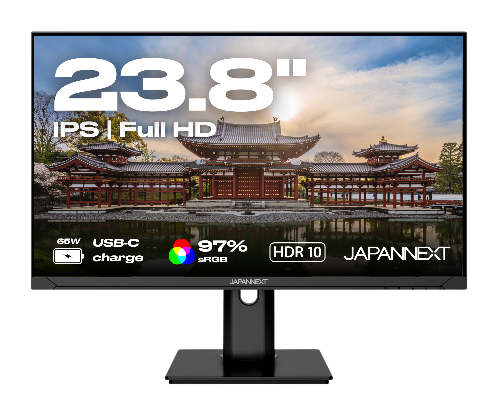 JAPANNEXT JN-IPS238FHDR-C65W-HSP 23.8" IPS Full HD 1920x1080 75 Hz Schwarz