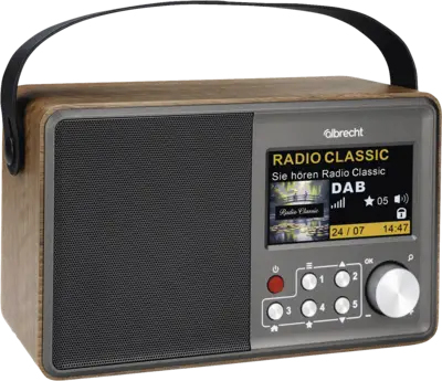 ALAN DR 862 Tragbares DAB+ FM Radio 15 h Grau, Holz