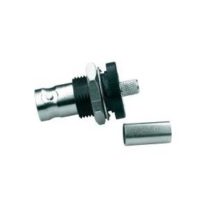 Telegärtner BNC-Kabeleinbaubuchse Crimp G01 50 Ohm, crimp/crimp, Isolierflansch, A1305, Z04, G01 (RG-58 C/U)  - 5 Stück (J01001A0056)