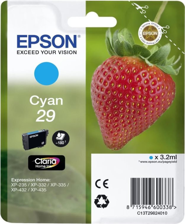Epson Ink/29 Strawberry 3.2ml CY SEC (C13T29824022)