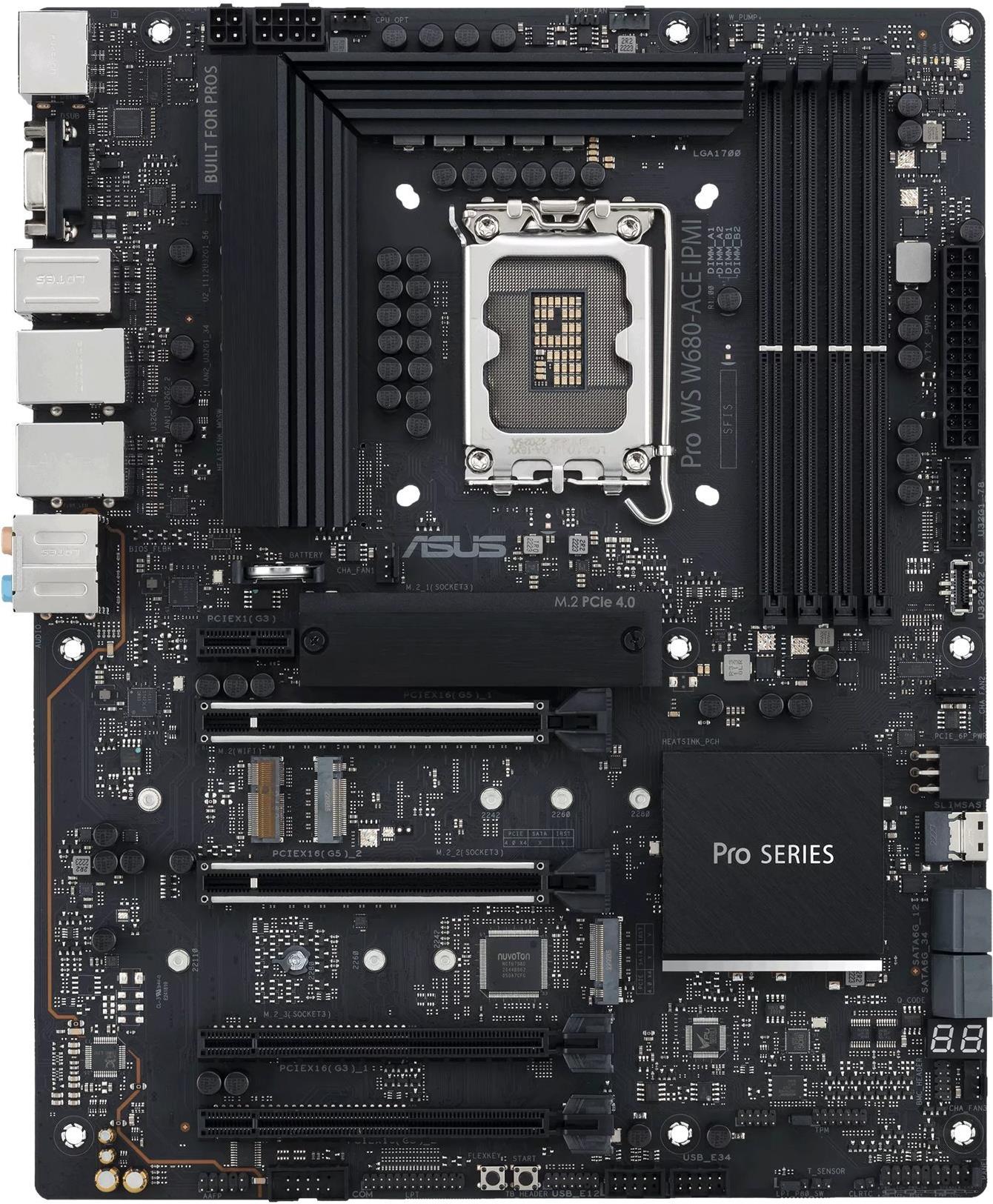 ASUS Pro WS W680-ACE IPMI Mainboard LGA 1700 Intel W680 DDR5 ATX