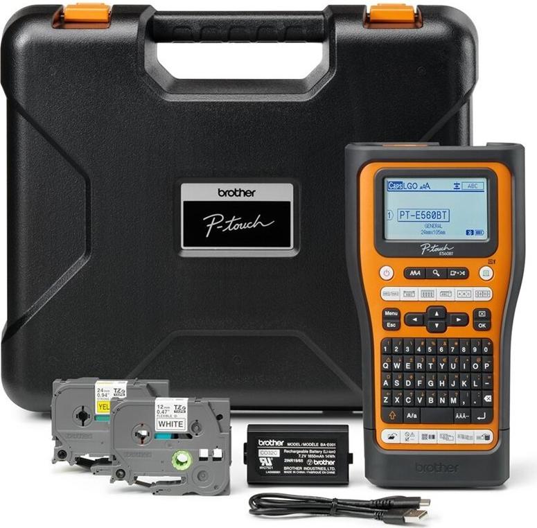 Brother P-Touch PT-E560BTVP 180 dpi Schwarz, Orange