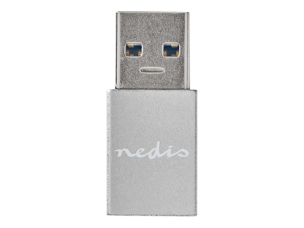 Nedis USB-Adapter USB-A Stecker auf USB-C Buchse USB 3.2 Gen 1 5 Gbit/s Grau