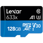 Lexar microSDXC Card 128GB High-Performance 633x UHS-I U3 (LSDMI128BB633A)