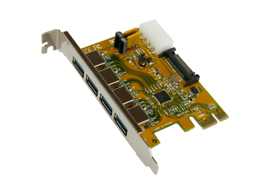 Exsys EX-11094 PCIe USB 3.2 Gen 1 4-Port Karte