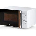 DOMO DO2720 Mikrowelle Weiß, Holz 700 W Timerfunktion (DO2720)