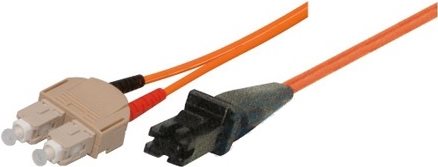 TECLINE LWL Patchkabel, 50/125 µm, SC Duplex Stecker/MTRJ Stecker, orange, 7,0 m