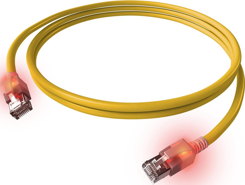 ZVK EasyLan KupferPatchkabel Kat6A LED Kat 6A gesch.gelb 7,5m CS1OYADAD0075 (CS1OYADAD0075)